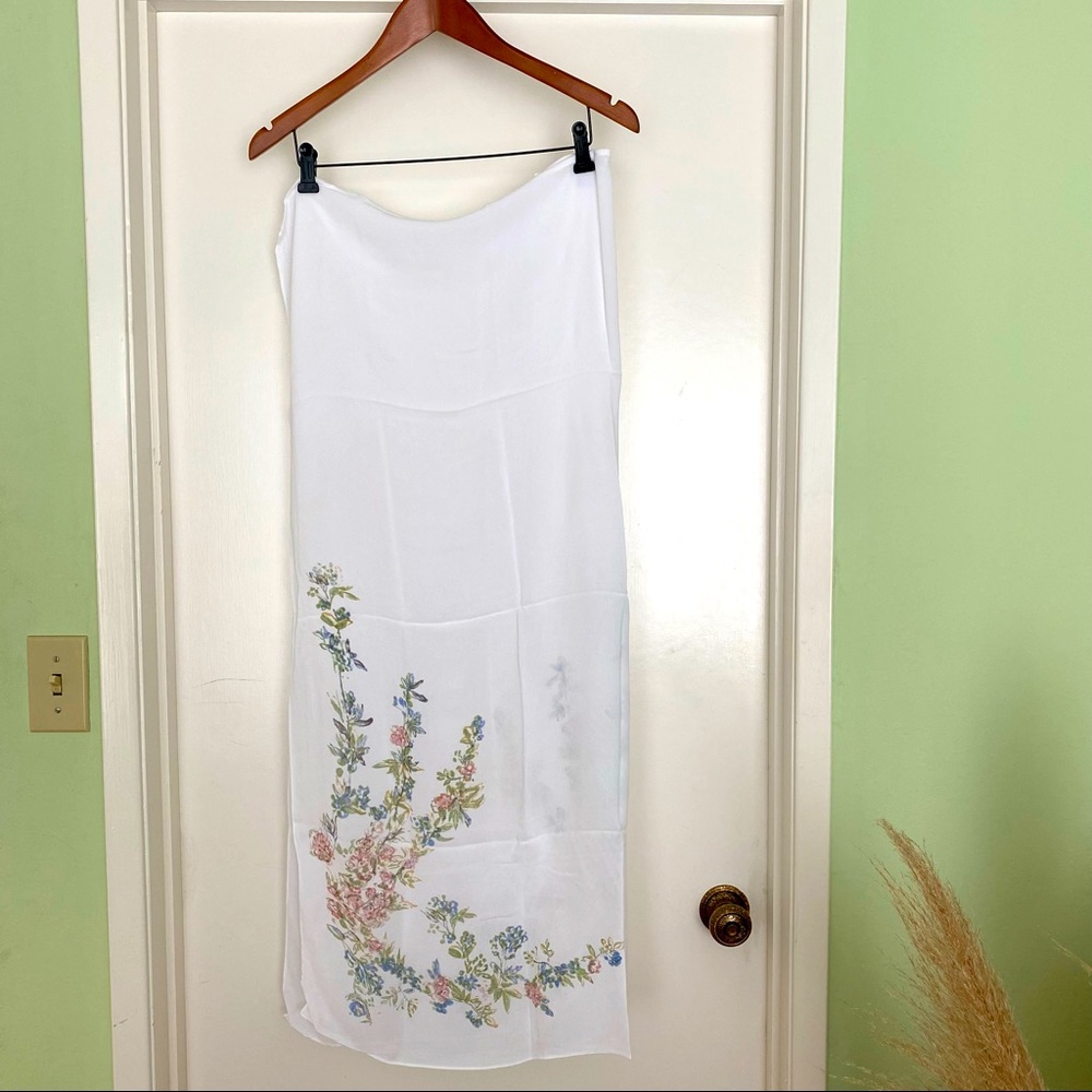 Floral long scarf